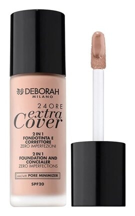 DEBORAH GROUP S.r.l-Тональна основа Deborah 24Ore Extra Cover SPF20 01 Fair 30 мл-8009518333923-