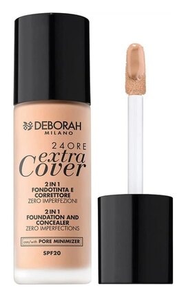 DEBORAH GROUP S.r.l-Тональна основа Deborah 24Ore Extra Cover SPF20 0 30 мл-8009518333909-