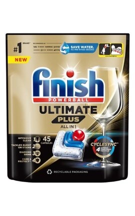FINISH-Капсули для миття посуду в посудомийних машинах Finish Ultimate Plus All in 1 45 шт-5908252010981-