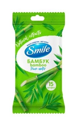 SMILE-Влажные салфетки Smile Daily Бамбук 15 шт-4820048481960-