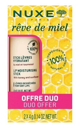 NUXE-Подарунковий набір Nuxe Reve de Miel Медова мрія стік для губ 2 х 4 г-3264680043680-