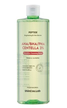 SHINCOS.LAB-Міцелярна вода Shincos.Lab AHA/BHA/PHA Centella 3% Sensitive Cleansing Water 500 мл-8809925102644-