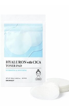 SKIN627-Тонер-пади Skin627 Hyaluron With Cica Toner Pad зволоження 10 шт-8809696984999-
