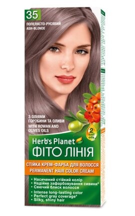 ФІТО ЛІНІЯ-Стойкая крем-краска для волос Herb`s Planet Фито Линия тон №35 Пепельно-русый-4820107500052-