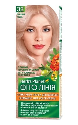 ФІТО ЛІНІЯ-Стойкая крем-краска для волос Herb`s Planet Фито Линия тон №32 Жемчужный-4820107500021-