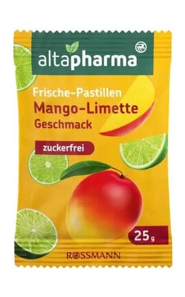 ALTAPHARMA-Леденцы со вкусом манго-лайм Altapharma 25 г-4305615619675-