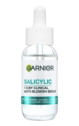 SKIN NATURAL-Сироватка Garnier Pure Active Salicylic 7-Day Clinical Anti-Blemish Serum із Саліциловою кислотою Проти недосконалостей шкіри обличчя 30 мл-3600542658157-