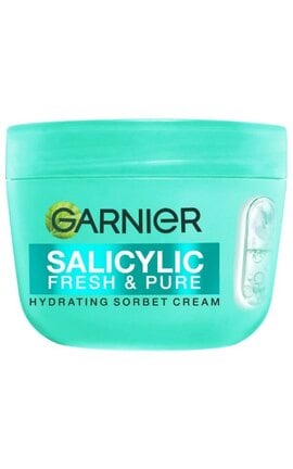 SKIN NATURAL-Увлажняющий крем-сорбет Garnier Salicylic Fresh & Matte Hydrating Sorbet Cream С салициловой кислотой для придания свежести и матирования кожи лица 85 г-3600542663335-