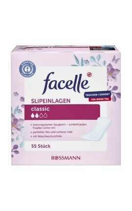FACELLE-Прокладки женские ежедневные Facelle Classic 55 шт-4305615467283-