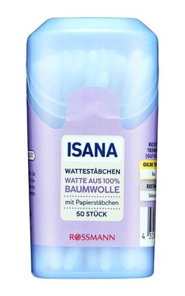 ISANA WATTE-Ватні палички Isana 50 шт-4305615982212-