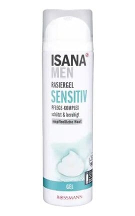 ISANA MEN-Гель для гоління чоловічий Isana Men Sensitive для чутливої шкіри 200 мл-4305615941370-