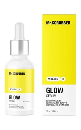 MR.SCRUBBER-Осветляющая сыворотка для лица Mr.Scrubber Glow Vitamin C со стабильным витамином С 30 мл-4823109702417-