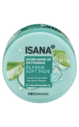 ISANA-Диски для зняття макіяжу з очей Isana з міцелярним лосьйоном 50 шт-4305615985923-