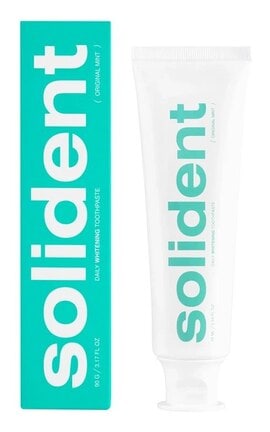 SOLIDENT-Щоденна відбілювальна зубна паста Solident Original mint м'ята 90 г-4823109702585-