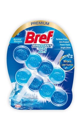 BREF-Туалетный блок гелевый Bref Brilliant Gel Арктический океан 2*42 г-9000101509366
