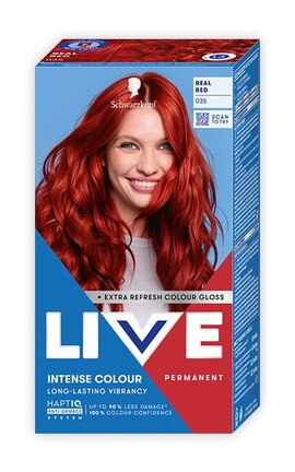LIVE-Стойкая крем-краска для волос Schwarzkopf LIVE Intense Colour, Real Red 035 Смелый Красный-9000101772005