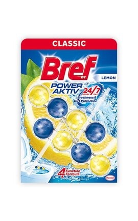 BREF-Блок гигиенический для унитаза Bref Сила-актив Лимонная свежесть 100 г-9000100656832-