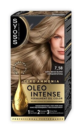 OLEO INTENSE-Краска для волос стойкая без аммиака Syoss Oleo Intense тон 7-58 холодный русый 115 мл-5201143731867-