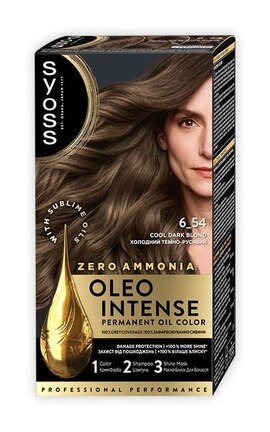 OLEO INTENSE-Стойкая краска для волос без аммиака SYOSS Oleo Intense 6-54 Холодный Темно-Русый 115 мл-9000101706246-