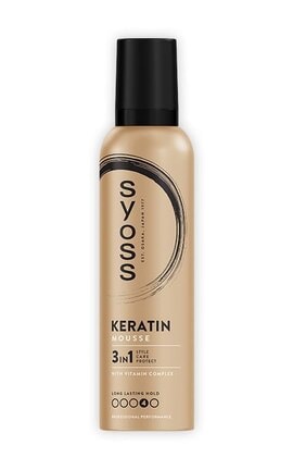 SYOSS-Мус для волосся Syoss Keratin Досконалість образу Екстрасильна фіксація 250 мл-9000100854696-