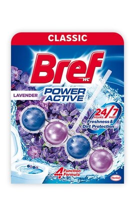 BREF-Блок гігієнічний для унітазу Bref Сила-актив 4 в 1 Свіжість лаванди 50 г-9000100956048-