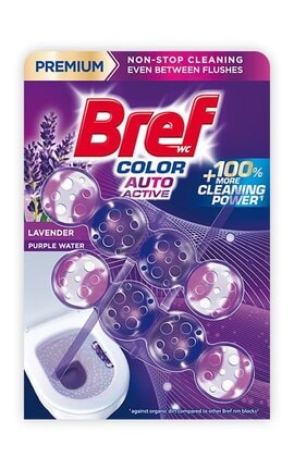 BREF-Туалетний блок Bref Кольорова вода Лаванда Дуопак 2х50 г-9000101089561-
