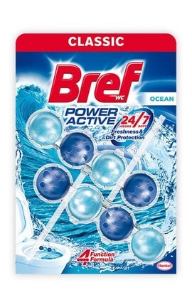 BREF-Блок гигиенический для унитаза Bref Сила актив Океанский бриз 100 г-9000100656863-