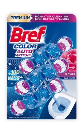 BREF-Блок гигиенический для унитаза Bref Blue Activ Цветочная свежесть 150 г-9000101024067-