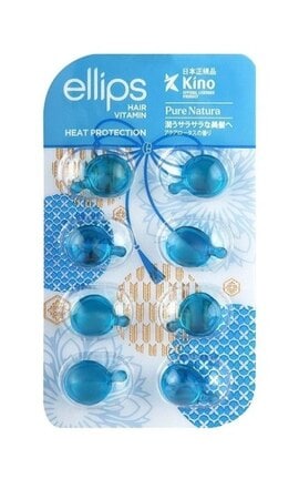 ELLIPS-Витамины для волос Ellips Сила лотоса Hair Vitamin Heat Protection, 8 капсул по 1 мл-8993417301018-