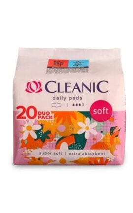 CLEANIC-Прокладки жіночі Cleanic Soft Daily Duo Pack 20 шт-5900095037408-