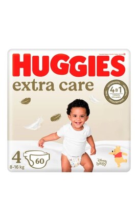 HUGGIES-Подгузники Huggies Extra Care Mega 4 (8–16 кг) 60 шт-5029053578118-