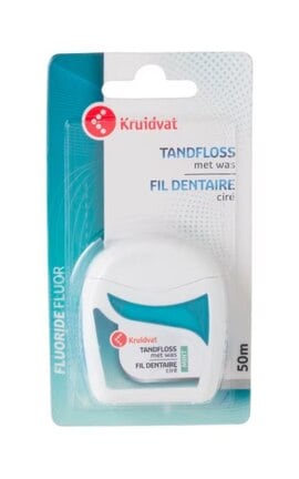 KRUIDVAT-Зубная нить Kruidvat с мятным вкусом 1 шт-8719179205155-
