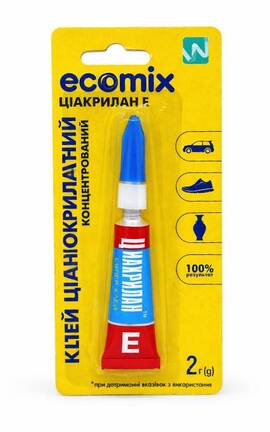 ECOMIX-Цианоакрилатный клей-гель Ecomix концентрированный 2 г-4820052890031-