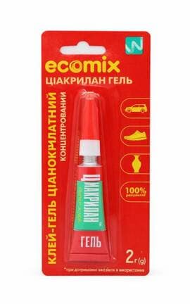 ECOMIX-Клей-гель Ecomix цианоакрилатный 2 г-4820052890048-