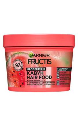 FRUCTIS-Маска для волосся Garnier Fructis Superfood Соковитий кавун 390 мл-3600542389440-