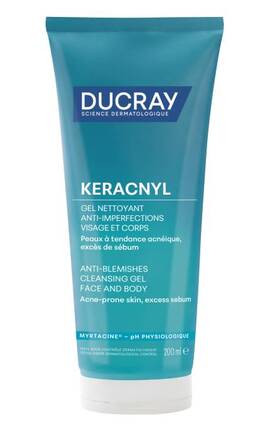 DUCRAY-Гель для умывания Ducray Keracnyl Cleansing 200 мл-3282770141351-
