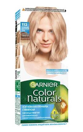 COLOR NATURALS-Стійка фарба для волосся Garnier Color Naturals Інтенсивне живлення 112 Натуральний Блонд 112 мл-3600542423953-