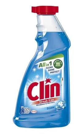 CLIN-Засіб для миття вікон та скла Clin Блакитний запас 500 мл-9000100866279-