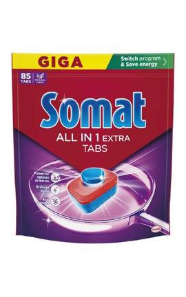 SOMAT-Таблетки для посудомийної машини Somat All in 1 Extra 85 шт-9000101809961-