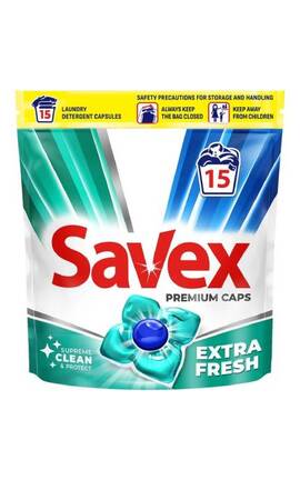 SAVEX-Капсули для прання Savex Super Caps Extra Fresh, 15 шт-3800024046858-