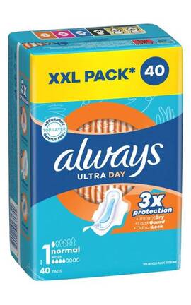 ALWAYS-Прокладки гигиенические Always Ultra Normal Размер 1 40 шт-8700216171342-