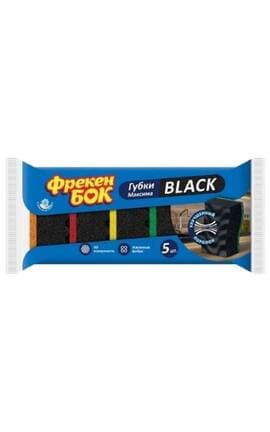 ФРЕКЕН БОК-Губка кухонна Фрекен Бок Максима Black з хвилястою поверхнею 5 шт-4823071642346-