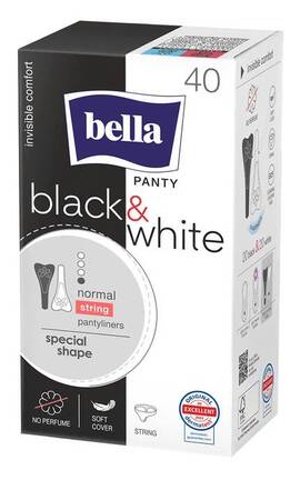 BELLA-Ежедневные гигиенические прокладки Bella Slim White & Black 40 шт-5900516310479-