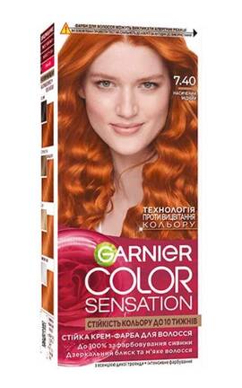 COLOR SENSATION-Крем-фарба для волосся стійка Garnier Color Sensation відтінок 7.40 Насичений мідний 1 шт-3600541975125-