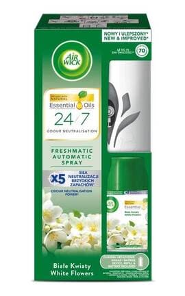 AIR WICK-Автоматический аэрозольный освежитель воздуха Air Wick Freshmatic Райские цветы 1 шт-5900627073591-