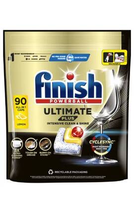 FINISH-Капсулы для мытья посуды в посудомоечных машинах FINISH Ultimate Plus All in 1 90 шт-5908252011025-