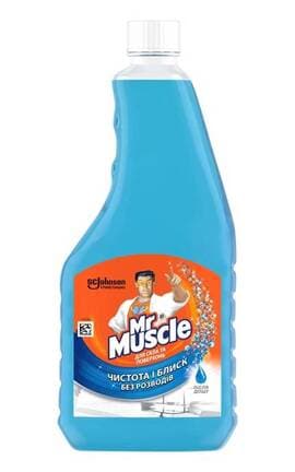 MR MUSCLE-Засіб для миття скла і поверхонь Mr. Muscle Після дощу змінна пляшка 500 мл-4823002001020-