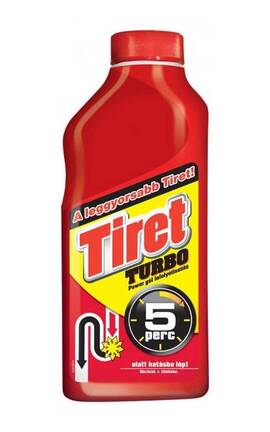 TIRET-Средство для устранения засоров в канализационных трубах Tiret Turbo 500 мл-5908252012077-