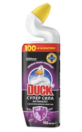DUCK-Чистящий гель для унитаза Duck Суперсила Антиналет 5в1 900 мл-5000204267693-