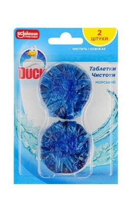 DUCK-Таблетка чистоти Duck для зливного бачка Морський 50гх2 шт -5000204004755-